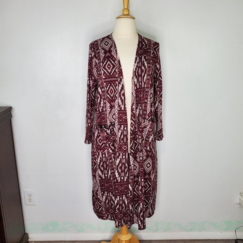 LuLaRoe Sarah Cardigan Duster Cardigan Long Line Cardigan With Pockets Size XL